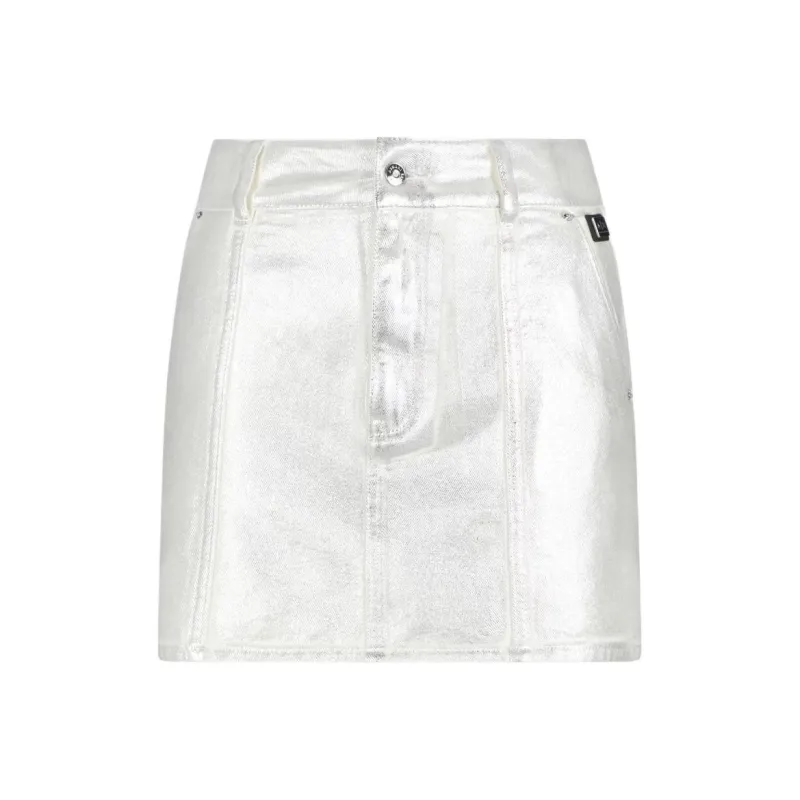 ARMANI EXCHANGE Metallic finish Mini Skirt-0