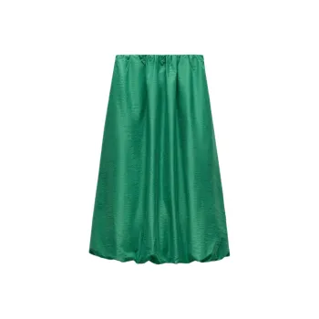 ZARA Casual Long Skirt Women's Green