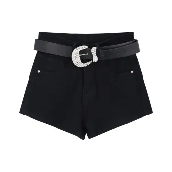 Garbege Denim Shorts Women's Black