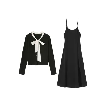 PAZZO Korean Style New Arrival Top Camisole Dress Elegance Set Women's