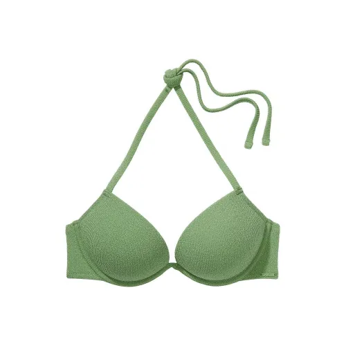 Victoria's Secret PINK SUPER PUSH-UP UNDERWIRE BIKINI TOP/Green Bikini Women's Green