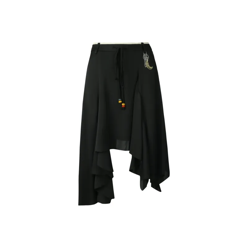 Valeria Obbaco Casual Short Skirts Women's Black-0