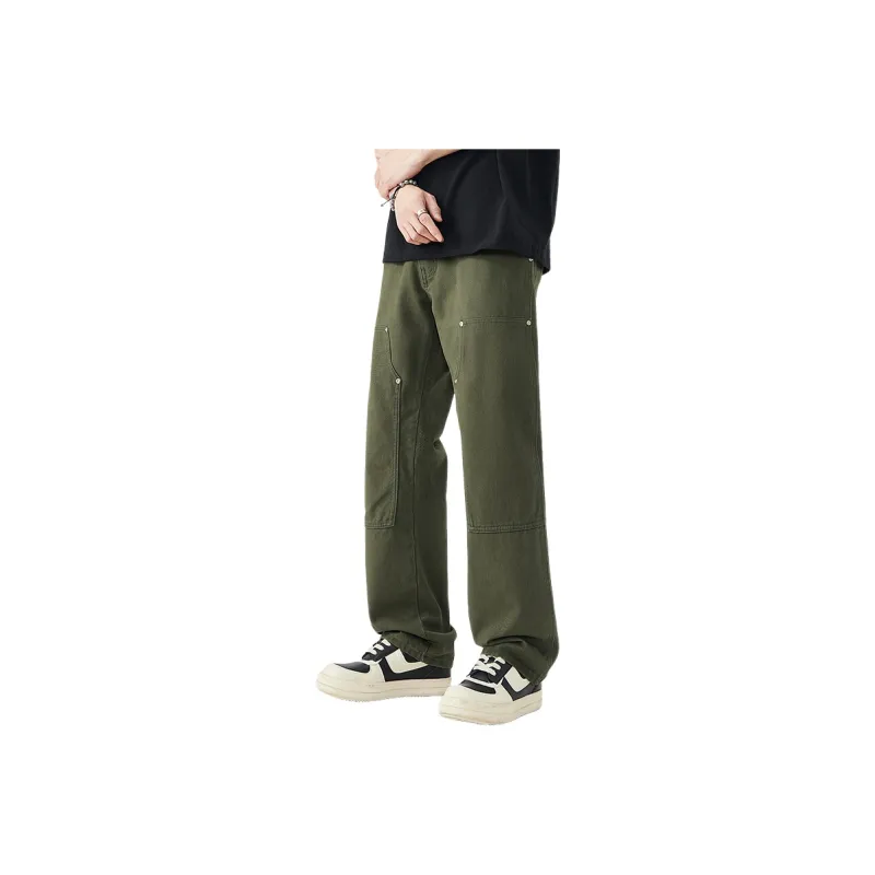 EPTISON Casual Pants Unisex Army Green-0