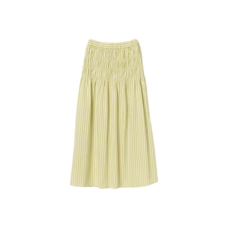 Beams Casual Long Skirt Women's Yellow-0