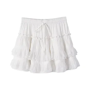 XIMENG Casual Short Skirts Women's White