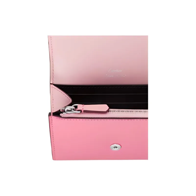 CARTIER C De Cartier Collection Calfskin Wallet Mini Women's Pink-3