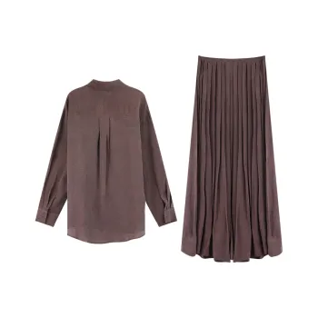 DianThia Skirt Set Women's Brown