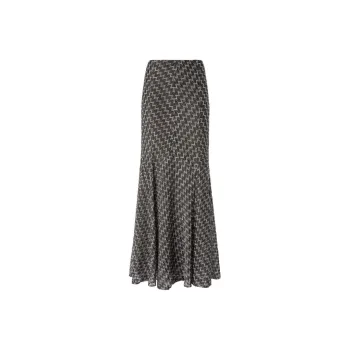 MISSONI Zig Zag Lame Flared Long Skirt
