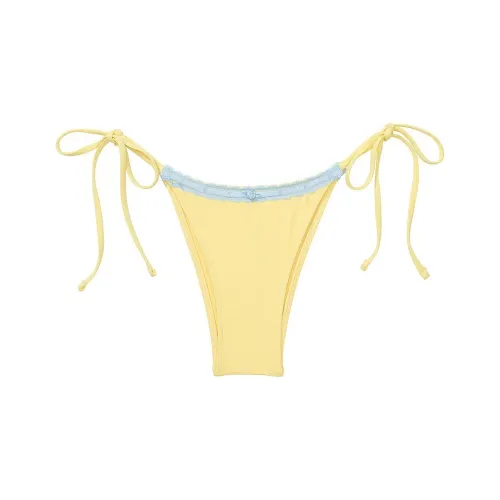 Victoria's Secret PINK ROSEMARY BIKINI BOTTOM/Mango Butter Swimming Shorts Women's Yellow