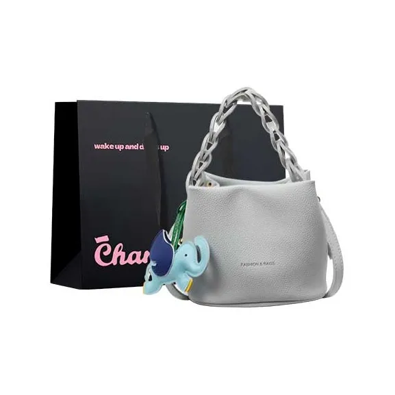 Champion Cub PU Crossbody One Shoulder Handbag Women's Black/Silver/Blue/Pink/Ecru-9