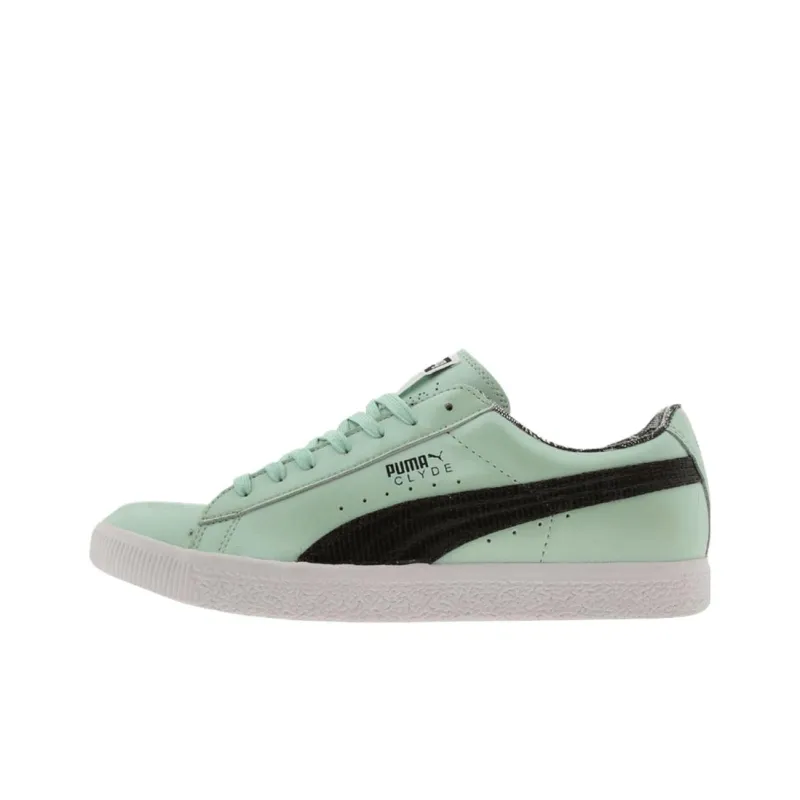 PUMA Clyde Anti Slip Wear Resistant Low Top Skateboard Shoes Women's Green-0