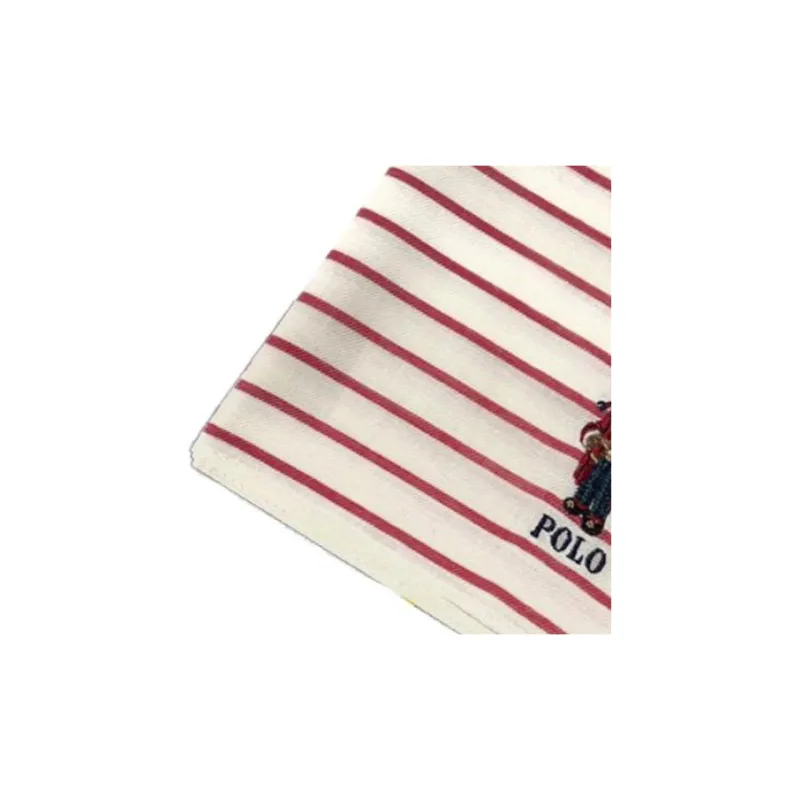 Polo Ralph Lauren Cotton Silk Scarves Unisex Red White-2