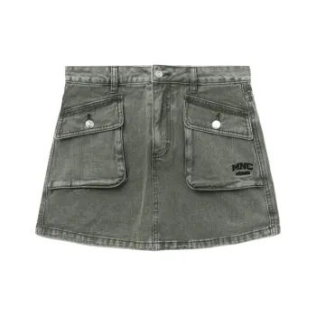 Mini Cream Denim Shorts Women's Green
