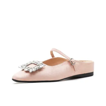 GOSO Rubber Sole Rhinestone Abrasion Resistant Closed Toe Slippers Women's
