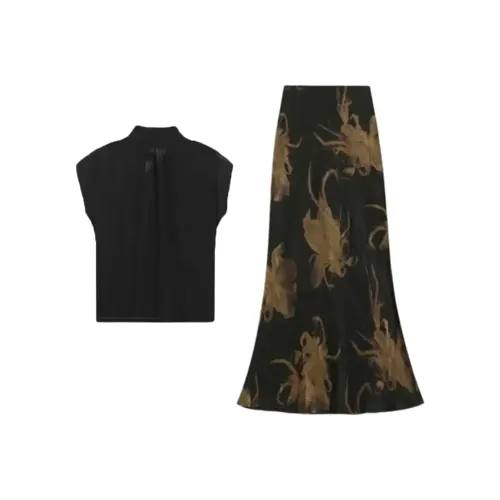 Wbwq Two Piece Skirt Sets Women's