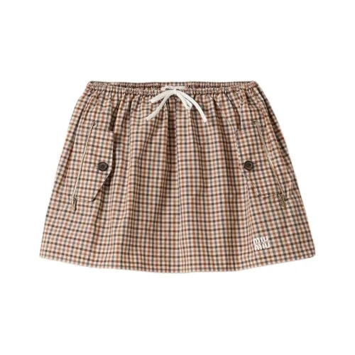 MIU MIU Gingham check Mini Skirt