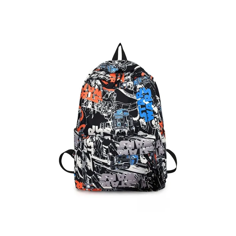 AIBAG Oxford Backpack Unisex Black/Orange/Green-0