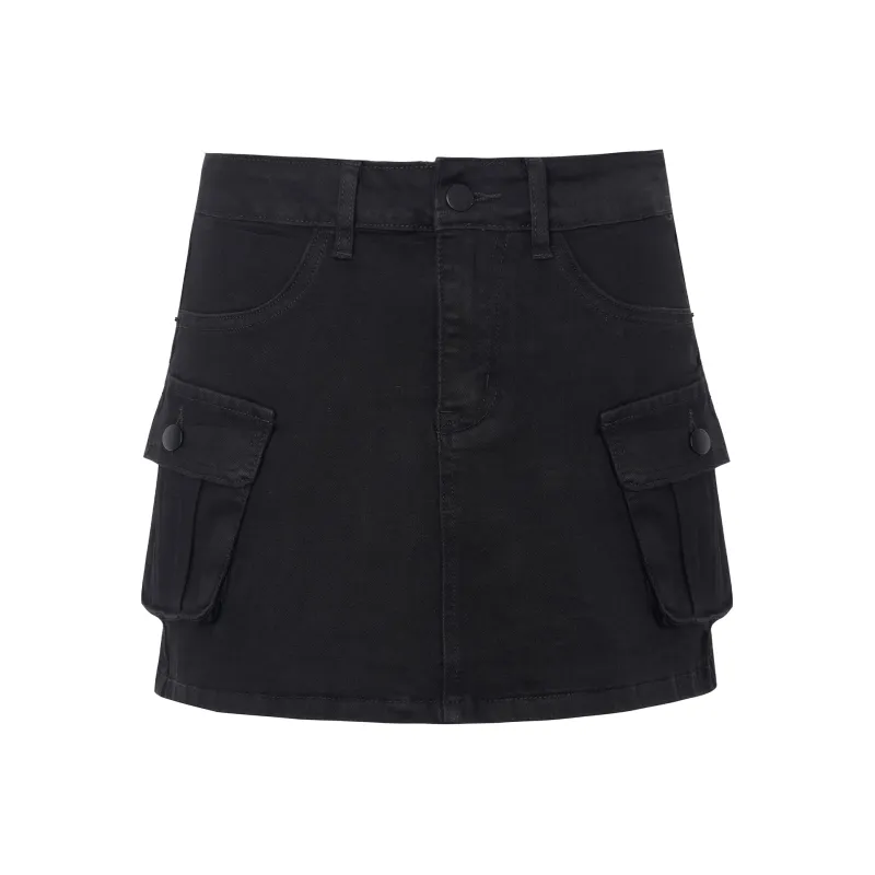 Wen Shan Casual Short Skirts Women's Black-0