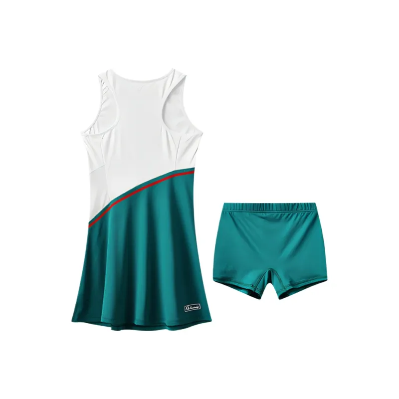 FILA Athletics Tennis Sleeveless Dress Women's 2 Pack Dark Iron Green-2