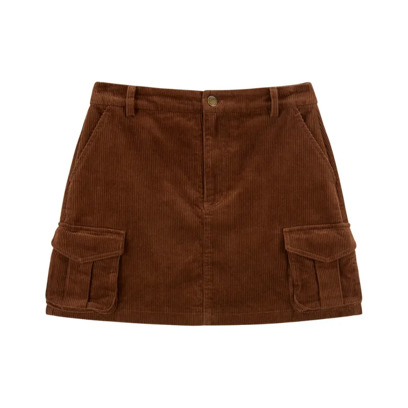 LEDIN Casual Short Skirts Women's Latte Umber-0