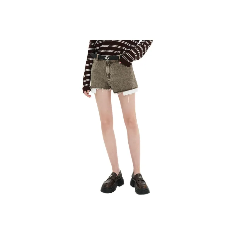 Self Who SS24 Denim Shorts Women's Laurel Leaves-0