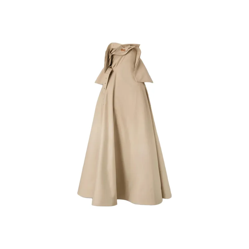 Burberry FW22 Cheongsam Formalwear Women's Soft Yellow Brown-0