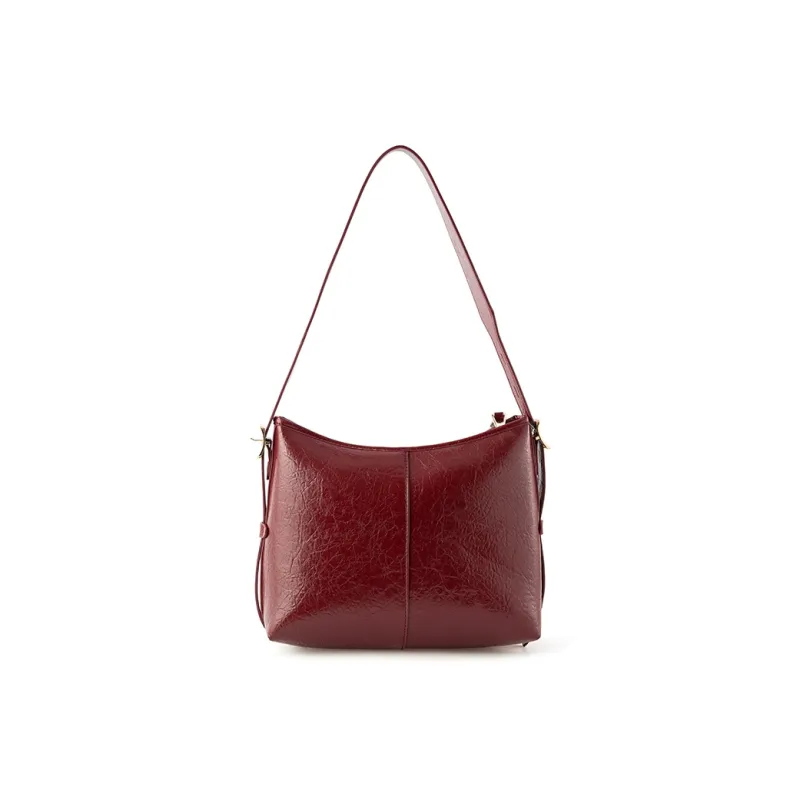 Vigno Synthetic Leather One Shoulder Bag Women's Red-4