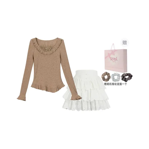 SNBL Two Piece Skirt Sets Women's Top+Skirt