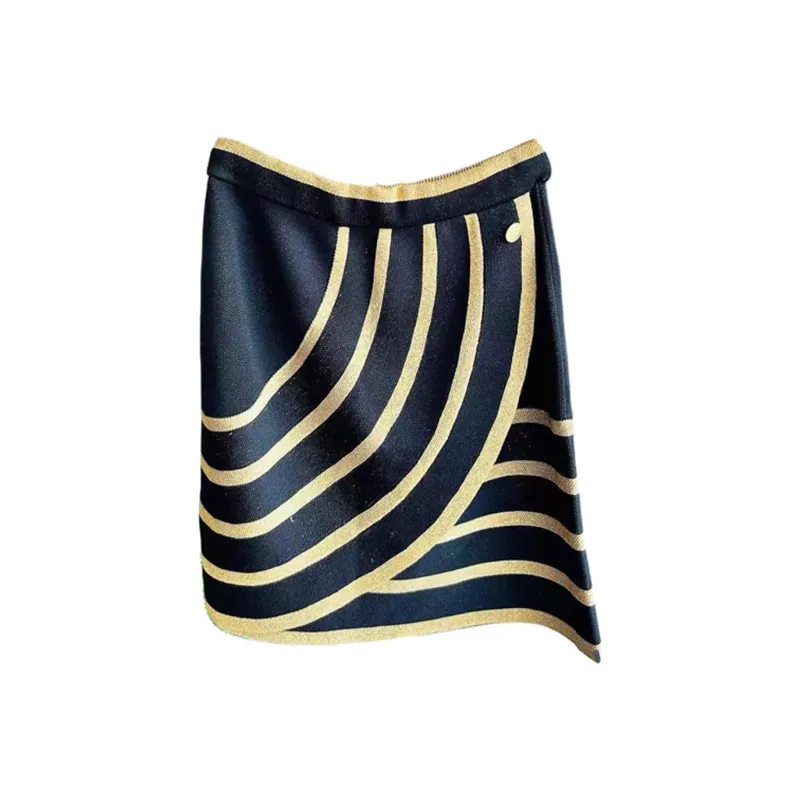 CHANEL 19A Egyptian Workshop Collection Casual Short Skirts Women's Black Gold-0