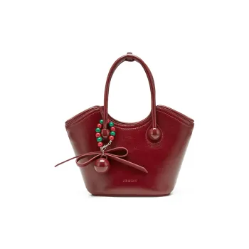 JOSINY Synthetic Leather Shoulder Bag, Crossbody Bag, Handbag Women's Burgundy/Black
