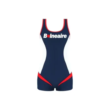 BALNEAIRE MIX Series One Piece Swimsuits Women's Deep Sea Blue White