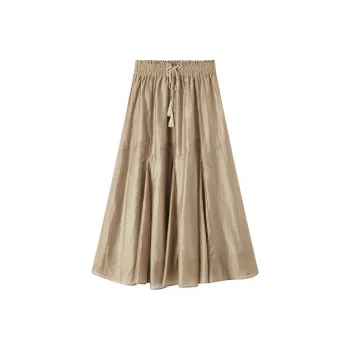 EICHITOO Casual Long Skirts Women's Light Coffee