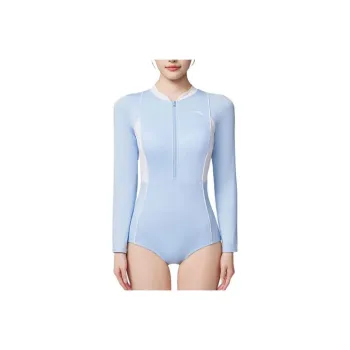 Anta One piece Swimsuit Women's Soft Blue/Pure White