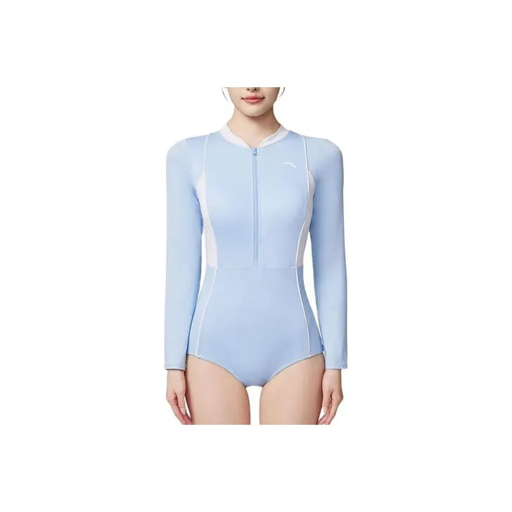 Anta One piece Swimsuit Women's Soft Blue/Pure White-0