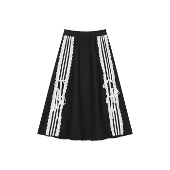 ELF SACK Casual Long Skirts Women's Sports Black