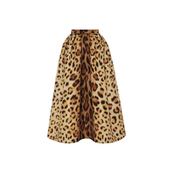 Oscar De La Renta Jaguar Faille Skirt