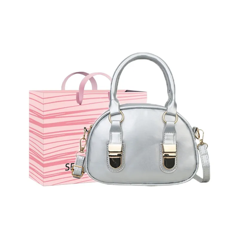SEVENMOONS PU One Shoulder Handbag Regular Women's Ecru/Silver/Black/Red/Pink-3