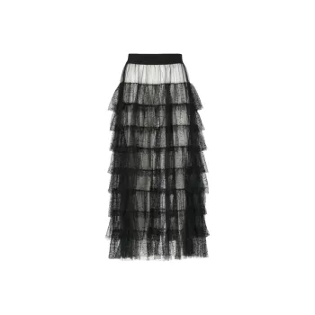 UMA WANG Ruffled Lace Skirt