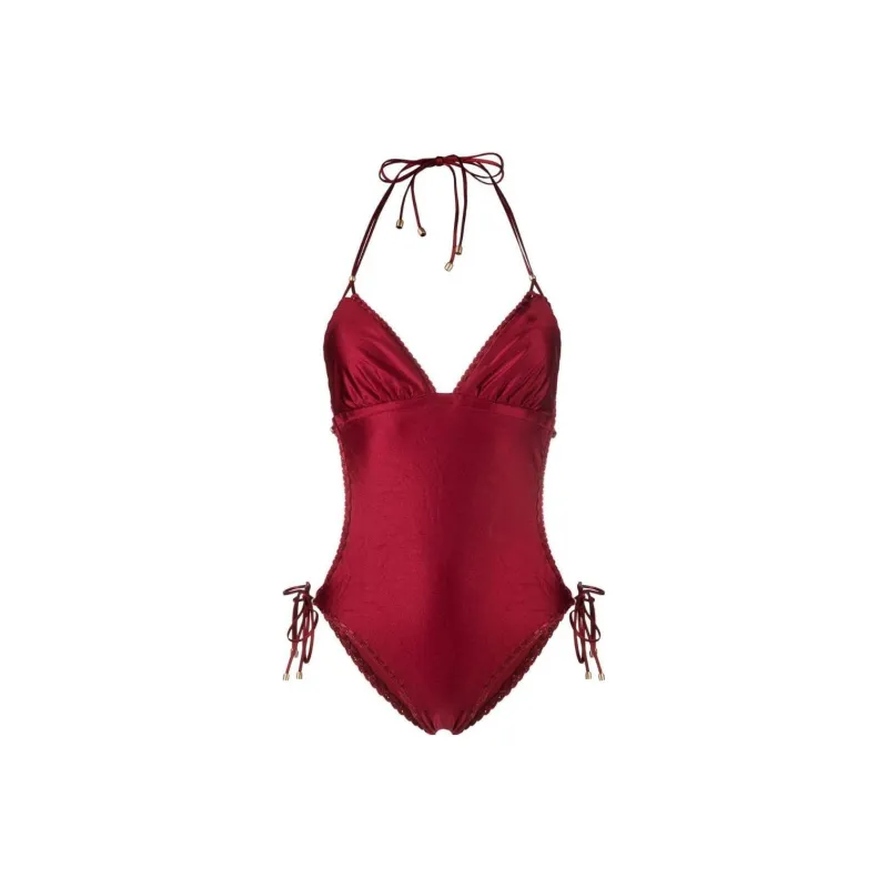 Zimmermann Vitali Cut-out Halterneck Swimsuit-0