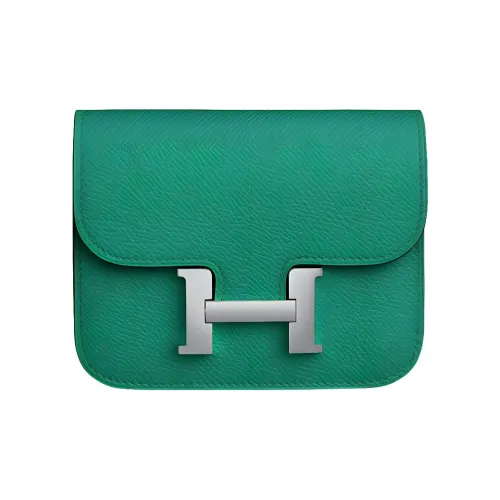 HERMES Constance Slim Epsom Leather Wallet Fanny Pack Women's O6 Vert Jade Jasper