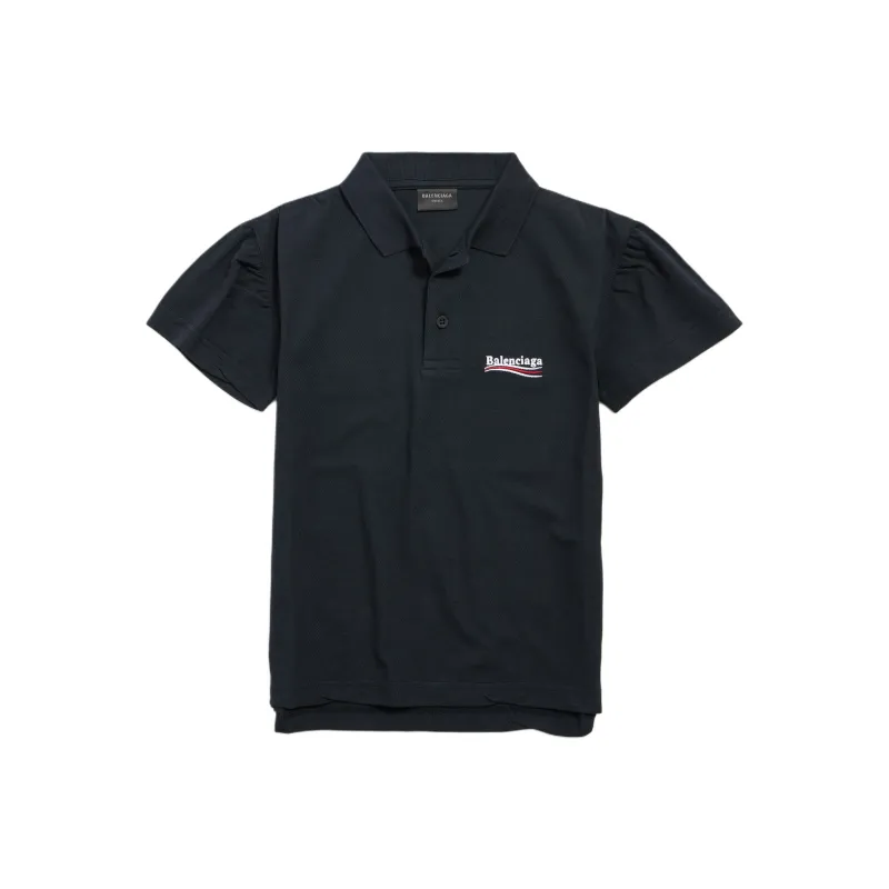 Balenciaga SS25 Polo Shirt Regular Fit Men's Black-0