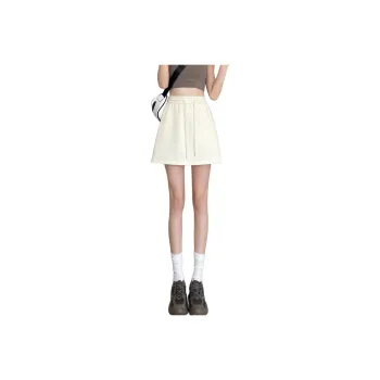 SITOL Casual Short Skirts Women's Ecru