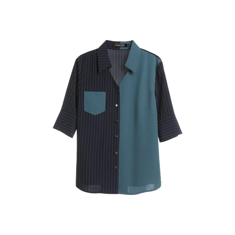 Mambe Shirts Women's Navy Blue-0