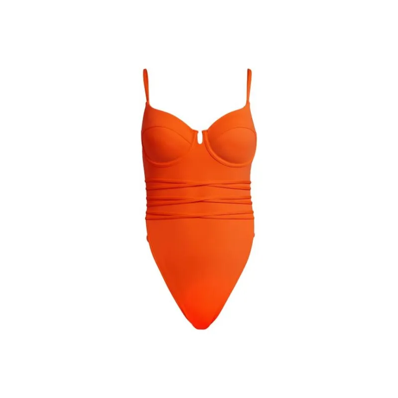Adidas Ivy Park Spaghetti Strap One Piece Swimsuit Solar Orange-0