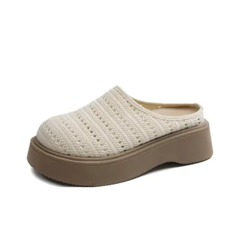 Baibianzhiheren Rubber Sole Closed Toe Slippers Women's