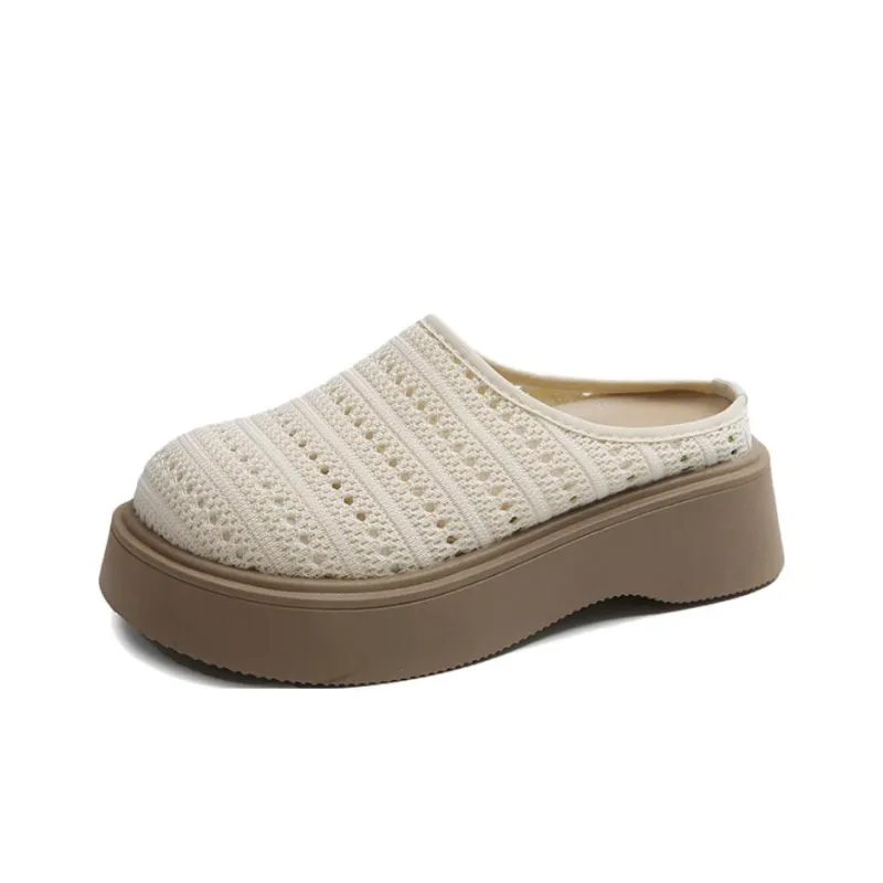 Baibianzhiheren Rubber Sole Closed Toe Slippers Women's-0