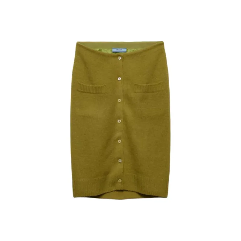 PRADA Casual Short Skirts Women's Pistachio Green-0