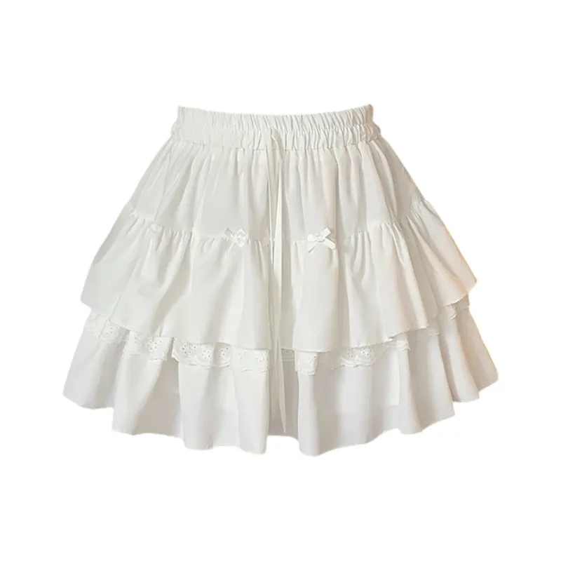 MM Casual Short Skirts Women's White-0