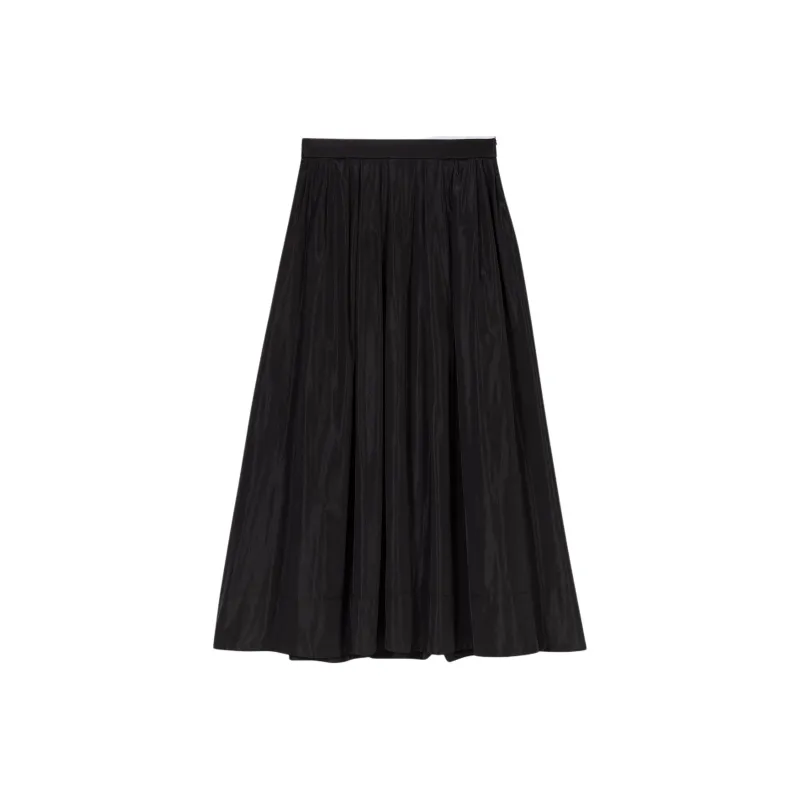 Maje Contrast waistband Midi Skirt-0