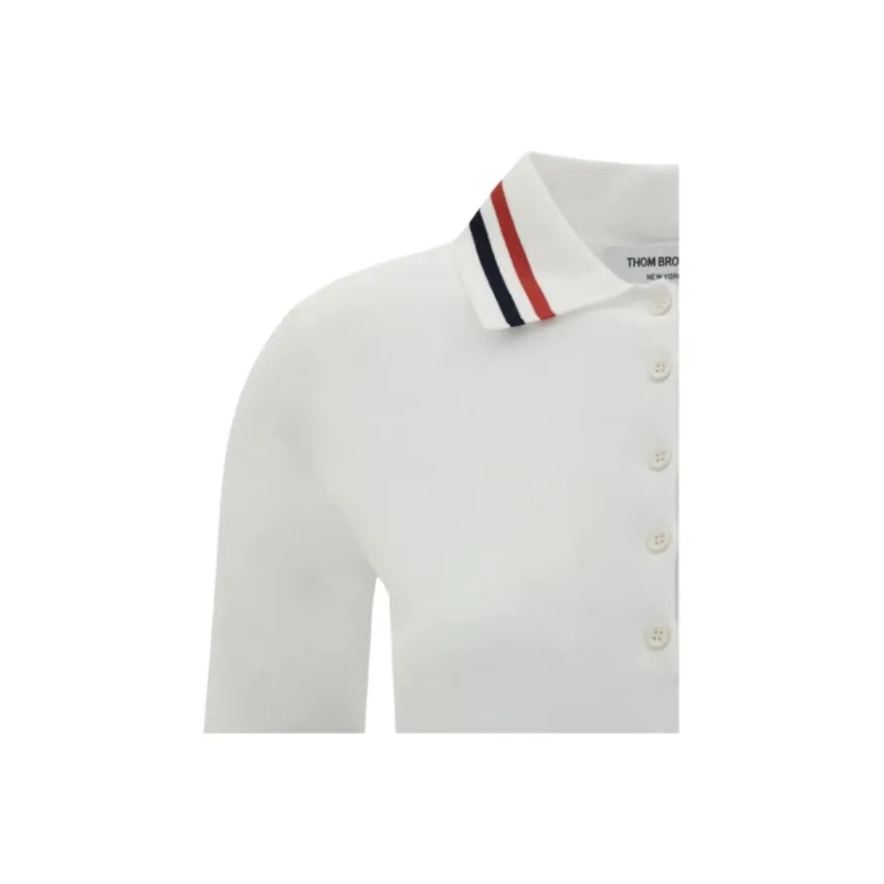 THOM BROWNE Rwb Striped Jersey Polo Shirt-2